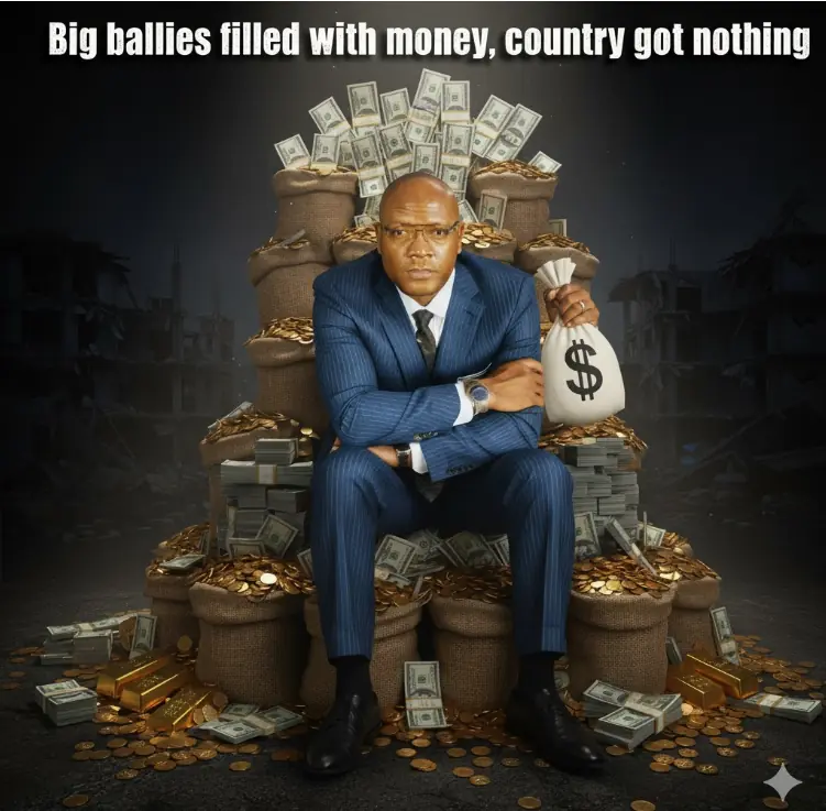 Big Ballies Filled With Money — But No Schools, No Hospitals, No Development